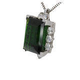 KERN Turmalin / Brillantanhänger mit 75oer Weißgoldkette