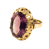 585er Gelbgoldring mit Amethyst