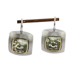 IhrSchmuck 750er Weiß/Gelbgoldohrhänger mit grünem Turmalin