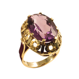 585er Gelbgoldring mit Amethyst