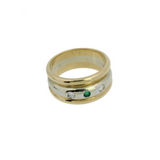 Evergreen Smaragdring in 750er Weiß / Gelbgold