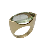 01_IHRSCHMUCK_750er Gelbgold mit wunderschönem ovalen Beryll Stein_Unikat