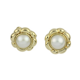 Ohrschmuck aus 750er Gelbgold mit Marbelperlen – PIERO MILANO Markenschmuck