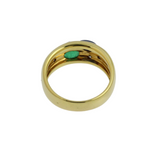 Damenring, 750er Gelbgold / K, 0,15ct. Brillanten, 0,70 ct. Smaragd und 0,70 ct. Saphir