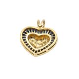 Herzanhänger mit Saphiren und Brillanten