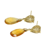 Ohrhänger mit Palmeira Citrin, gold Citrin und Brillanten in 750er Gelbgold